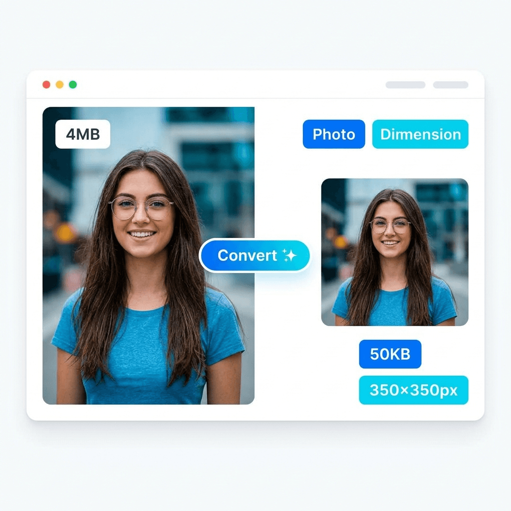 Convert image size to 50KB and change dimensions online